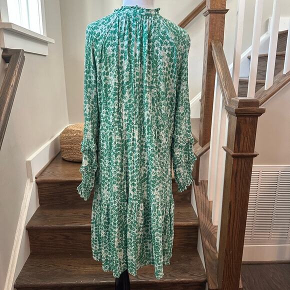 SUNCOO Paris Green and White Floral Flowing Dress Size Small (T1) - Picture 5 of 9